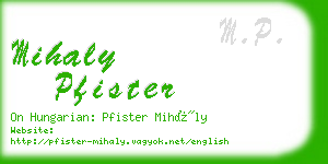 mihaly pfister business card